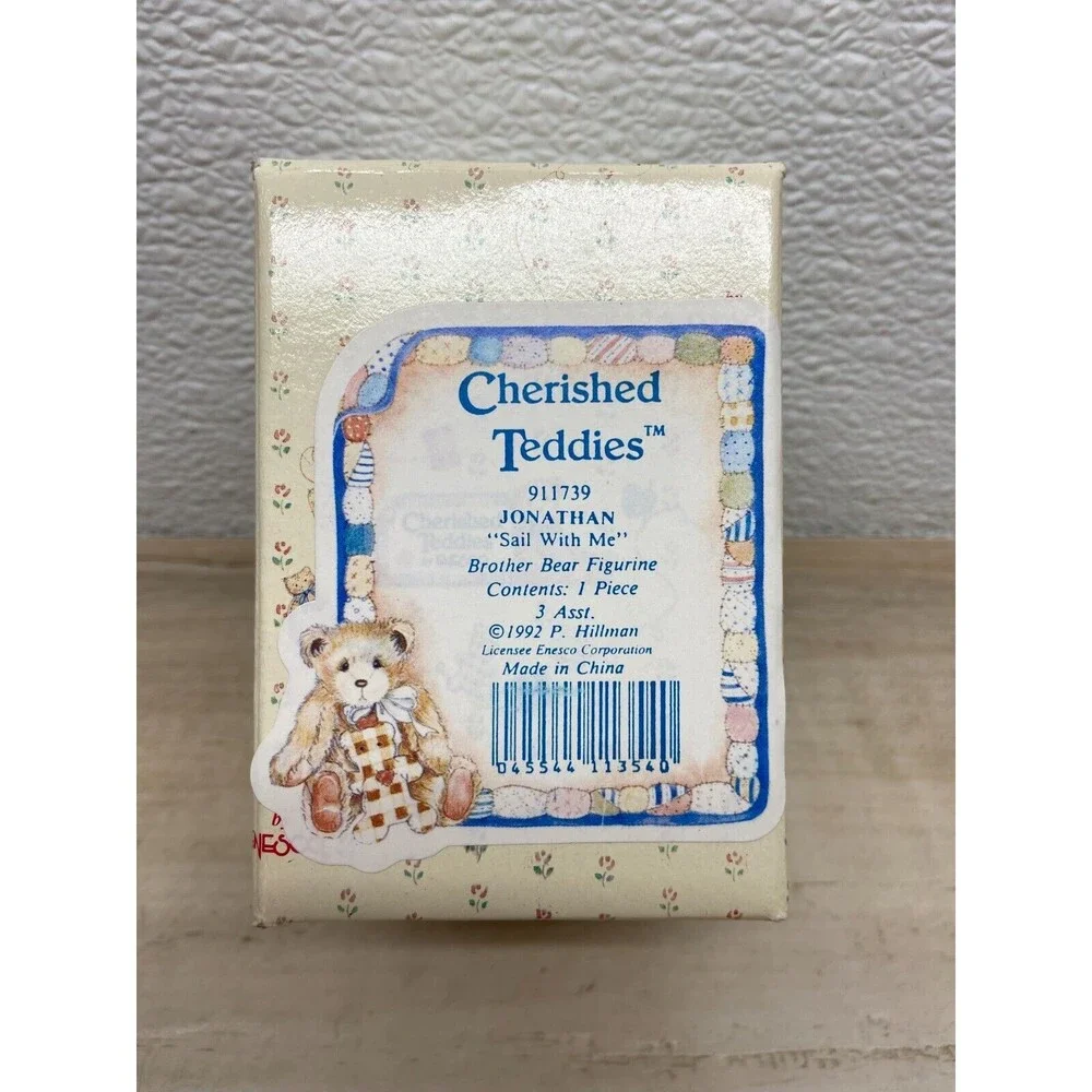 Vtg 1992 Enesco Cherished Teddies Sail With Me # 911739 Figurine